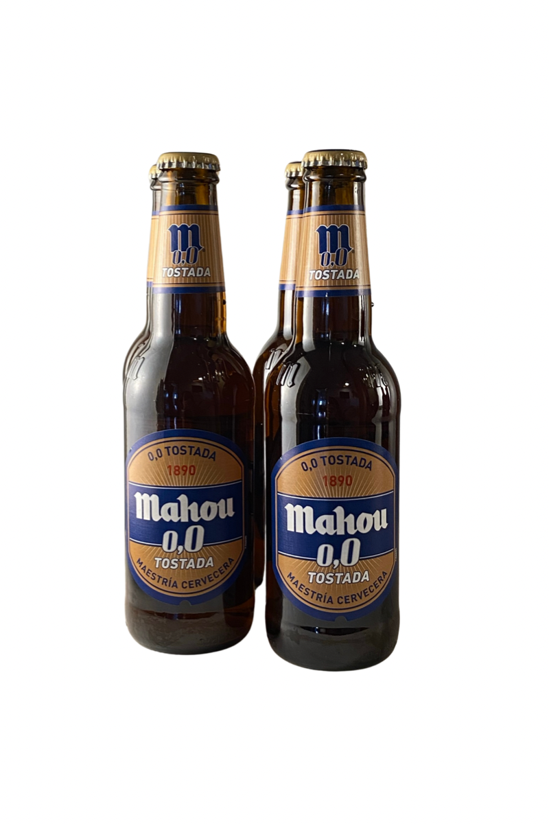 4 Cervezas Mahou Tostada 0,0 Botella