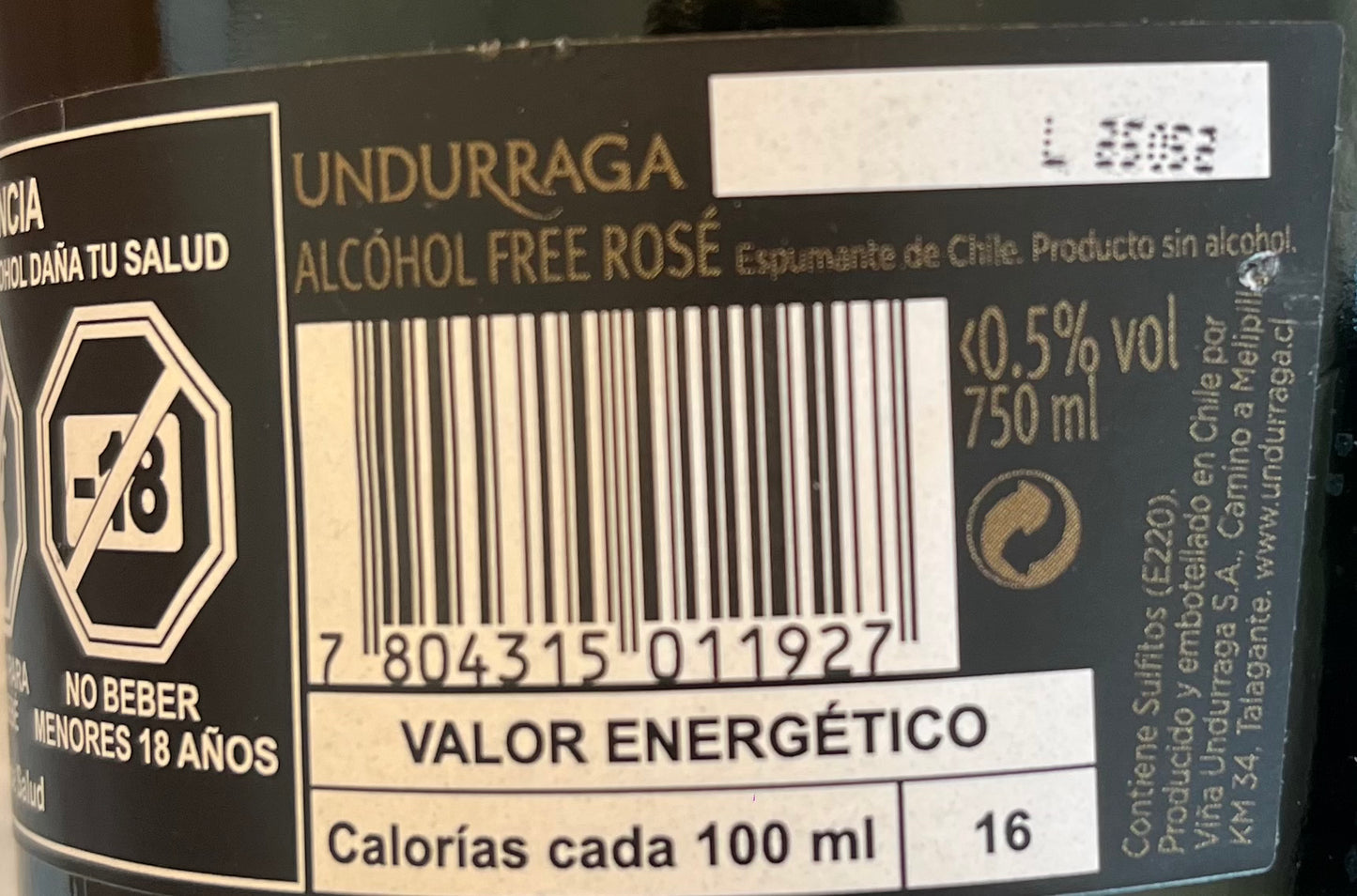 Espumante Rose Zero Undurraga 750
