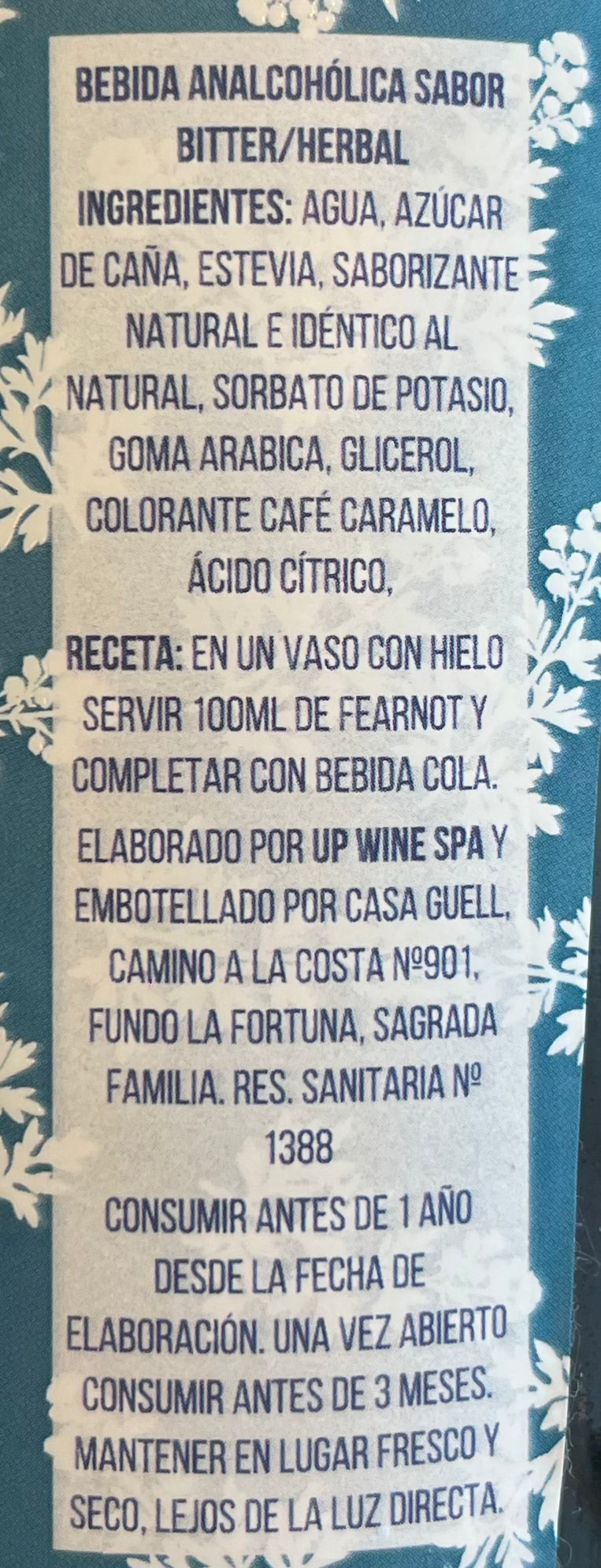 Fer Not (Fernet sin alcohol)