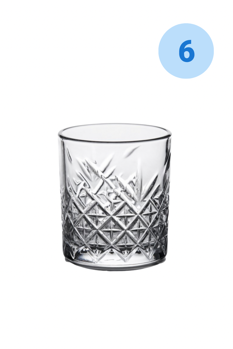 6 Vasos vidrio bajo 345 Pasabahce