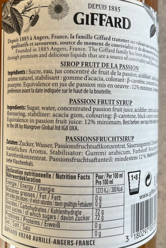 Syrup Maracuya Giffard